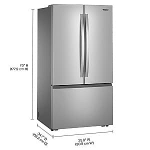 Costco Members: Whirlpool 31 cu. ft. French Door Refrigerator w/ Water Dispenser $1300 + Free Delivery