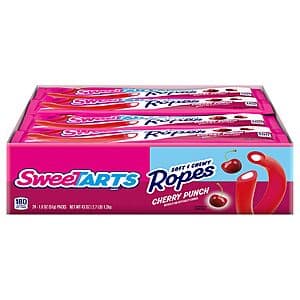 24-Pack 1.8-Oz SweeTARTS Soft & Chewy Ropes (Cherry Punch) $10.25 w/ Subscribe & Save