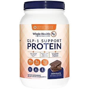 2.5-lb Whole Health RX GLP-1 Support Protein Powder (Vanilla or Chocolate) $12.50 + Store Pickup