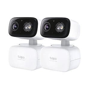 2-Pack Tapo HybridCam 360 2K 30 fps Pan/Tilt Wired Wi-Fi Security Cameras $50 + Free Shipping
