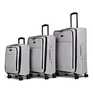 3-Piece Bugatti Reborn Expandable Luggage Set (20" + 24" + 28", Grey) $150 + Free Shipping