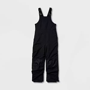 Kids' Waterproof Snow Bib (Black) $12 + Free Shipping