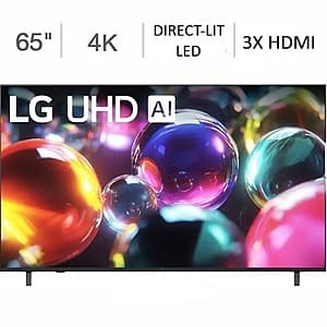 65" LG Class UA7050 Series LED AI 4K UHD Smart webOS TV (2025) $330 + Free Delivery