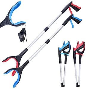 2-Pk 32" Matthew Foldable Grabber Reacher Tool $8.40