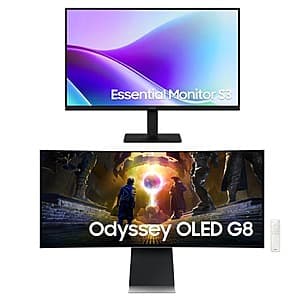 EPP/EDU: 34" Samsung Monitors: Odyssey G8 UWQHD 175Hz OLED + 27" S3 FHD 120Hz IPS $650 + RE: Requiem PC Game + Free S&H