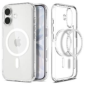 Spigen Ultra Hybrid MagFit Clear Case for iPhone 17, Pro, Pro Max $13.50