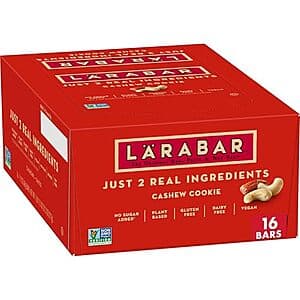 Select Accounts: 16-Pk 1.7-Oz LARABAR Fruit & Nut Bars (Cashew Cookie) $10.05 w/ S&S