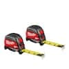 2-Pack Milwaukee 25' Compact Wide Blade Magnetic Tape Measure $19.95 + Free Shipping