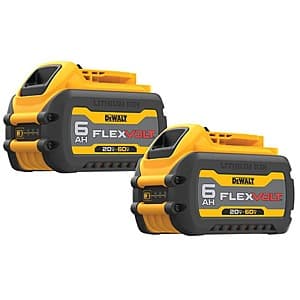 2-Pk DEWALT FLEXVOLT 20V/60V MAX Lithium-Ion 6.0Ah Battery Packs $170 + $15 S&H