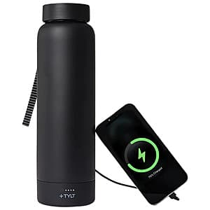 24-Oz TYLT Power Stainless Steel Bottle 2.0 w/ 5700mAh Wireless Power Bank $10 + Free Shipping