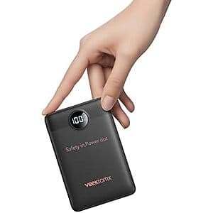 VEEKTOMX 10000mAh 22.5W Fast Charging Mini Power Bank $10