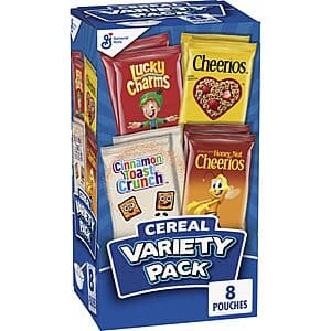 8-Count 9.14-Oz Breakfast Cereal Variety Pack $2.50 w/ S&S