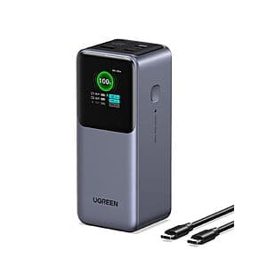 Prime: 20000mAh UGREEN Nexode 130W Power Bank w/ 100W USB-C Cable & TFT Display $60 + Free S&H
