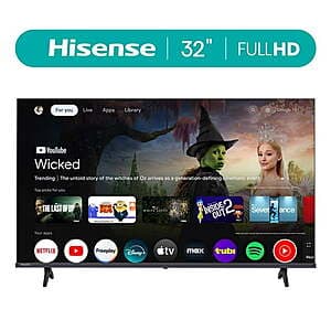 32" Hisense 1080p LED TV $68 + Free S&H