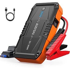 AstroAI S8 10,000mAH 1500A Car Battery Jump Starter (Orange) $19.35 + Free Shipping