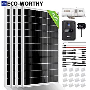 ECO-WORTHY 400W Monocrystalline Solar Panel Kit (4x 100W Panels) $209 or Less + Free S&H