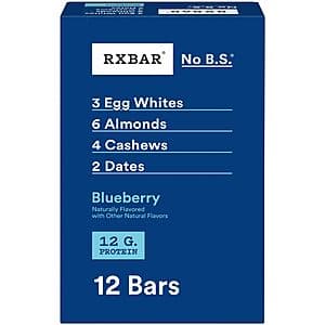 12-Count 1.83-Oz RXBAR Protein Snack Bars (Blueberry) $12.70 & More w/ Subscribe & Save