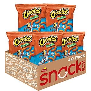 40-pk 0.875-oz Cheetos Cheese Flavored Snacks (Puffs) $13.40 w/ Subscribe & Save