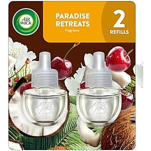 2-Count Air Wick Plug-In Scented Oil Refills (Paradise Retreat) $2.85 w/ Subscribe & Save