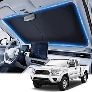 JUSTTOP Universal Foldable Car Windshield Sun Shade (Various Sizes) $7