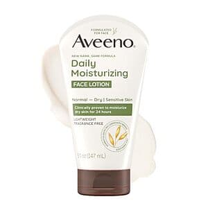 5oz Aveeno Daily Moisturizing Face Lotion w/ Prebiotic Oat (Fragrance Free) $3 w/ S&S