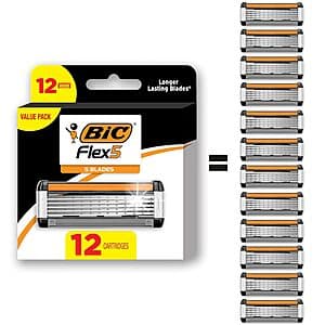 Select Accounts: 12-Ct BIC Men's Flex 5 Refillable Razors $8.90 w/ S&S