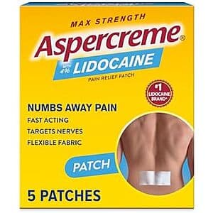 5-Count Aspercreme Max Strength Lidocaine Pain Relief Patch $2.45 w/ Subscribe & Save