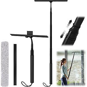 Rakovar 15-51" Extendable Shower Squeegee w/ 13.7" Silicone Blade $10.50