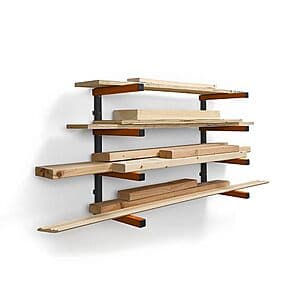Bora 4-Shelf Wood Storage Organizer Rack $23.90