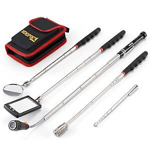 Koopool Telescoping Magnetic Pickup Tool Set w/ Mirror & LED Flashlight (4 colors) $18