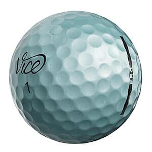 Vice Pro Golf Balls 12-pack box in Ice Blue color with professional golf ball packaging.