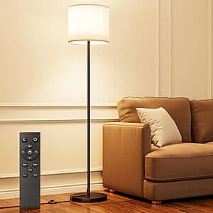 60" Keepsmile Dimmable Floor Lamp w/ 12W LED Bulb (Ink-Black, 3000K-6500K) $20 + Free Shipping