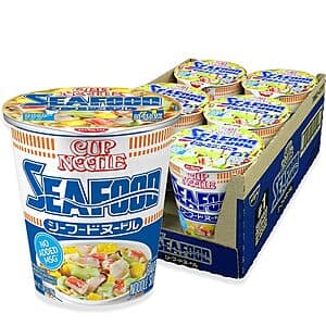 6-Pack 2.68-Oz Nissin Cup Noodles Ramen Noodle Soup (Seafood) $11.15 w/ Subscribe & Save