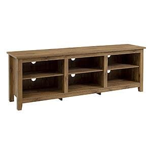 70" Walker Edison Wren Classic 6 Cubby TV Stand (Barnwood) $87 + Free Shipping