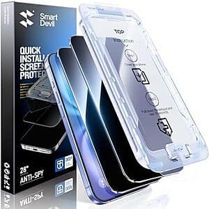 2-Pk SmartDevil Tempered Glass Screen Protector (iPhone 16 or 16 Pro Max) $4.85