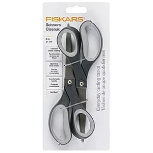 2-Pk 8" Fiskars Softgrip Titanium Scissors $4.30 + Free Pickup on $10+