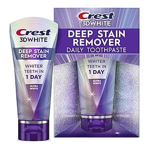 2.1-Oz Crest 3DWhite Brilliance Deep Stain Remover Ultra White Toothpaste (Mint) $4