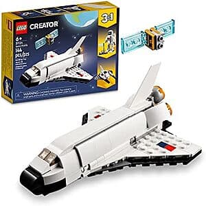 144-pc LEGO Creator 3 in 1 Space Shuttle Building Kit (31134) $8
