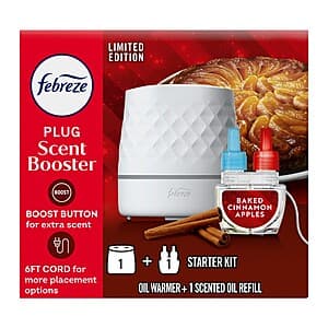 Febreze Plug Scent Booster Starter Kit (Baked Cinnamon Apple) $2.80 + Free Store Pickup