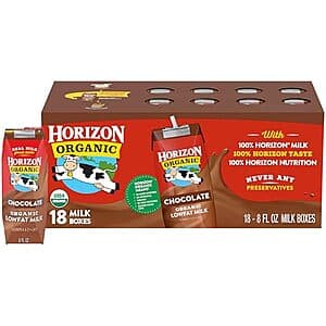 18-Count 8-Oz Horizon Organic Shelf Stable Chocolate Milk Boxes $10.15 w/ Subscribe & Save