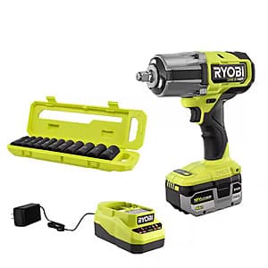 RYOBI ONE+ HP 18V Brushless 1/2" Impact Wrench w/ 4.0Ah Battery & Socket Set $149 + Free Shipping