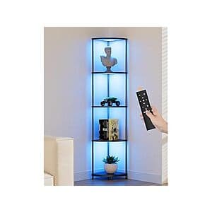 65" Corner Shelf RGB w/ Remote (Black) $40 + Free Shipping w/ Prime