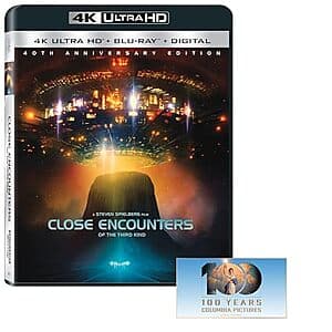 $11: Close Encounters of the Third Kind - 40th Anniversary Edition (4K Ultra HD + Blu-ray) at Amazon