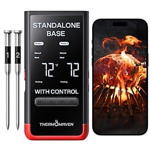 ThermoMaven P2 Smart Bluetooth Wireless Wi-Fi Meat Thermometer w/ 2 Probes $50 + Free S&H