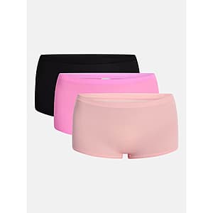 3-Pk No Boundaries Women's 95% Cotton Fit Stretch Boyshort Panties (Various) $3.05
