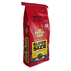 10-Lbs. Royal Oak Super-Size Ridge Charcoal Grilling/Smoking Briquets Bag $3.35 + Free Store Pickup