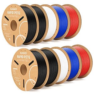 10kg Elegoo Rapid PETG 1.75mm 3D Printer Filament $82 + Free S&H