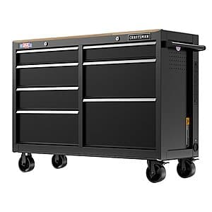 Select Stores: 52" Craftsman 7-Drawer Rolling Black Butcher Block Work Bench $249 + Free Store Pickup