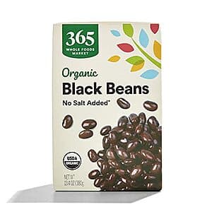 13.4-Oz 365 Whole Foods Market Organic Unsalted Black Beans $0.90 w/ Subscribe & Save