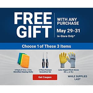 Harbor Freight In-Store Super Coupon: Microfiber Cloths, Screwdriver Set Free w/ Any Purchase & More (Valid thru 5/31)